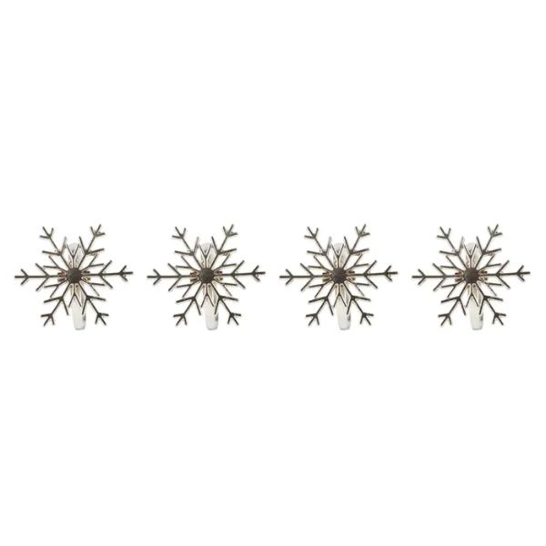 4 Pack Assorted Flake Napkin Rings - 3.5cm x 4cm