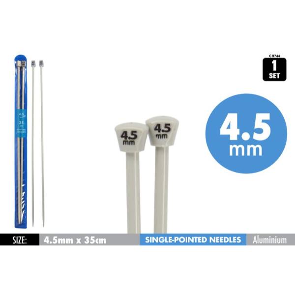 2 Pack Knitting Needle Set - 0.45cm x 35cm