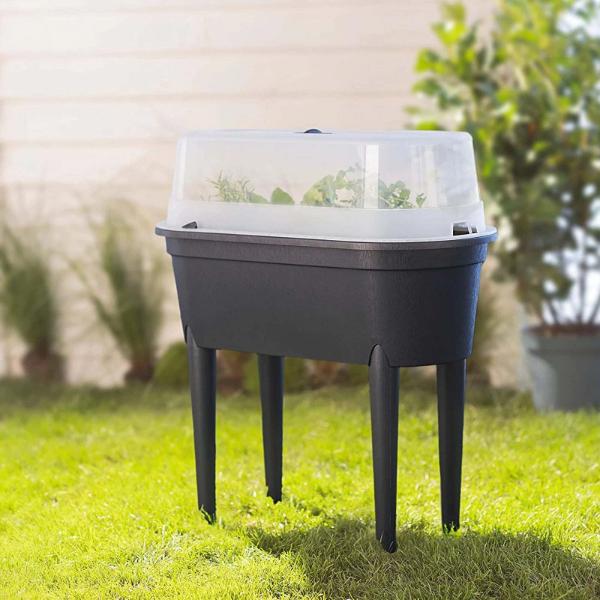 Pro Garden Oval Anthracite Planter On Legs