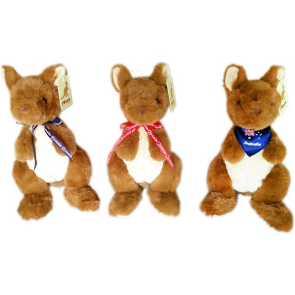 Kangaroo With Flag Scarf Ribbon - 33cm