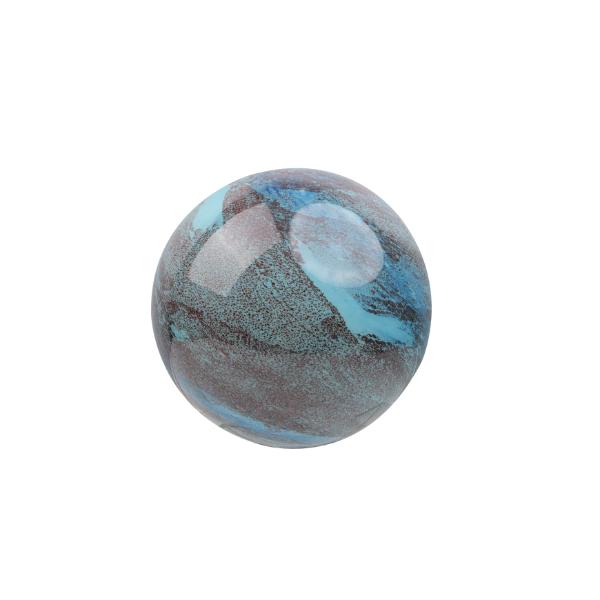 Small Blue Lumi Glass Light Ball - 23.5cm x 23.5cm x 22.5cm