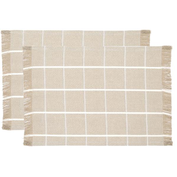 2 Pack Taupe Greenland Placemat - 35cm x 45cm