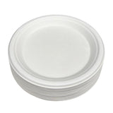 Load image into Gallery viewer, 50 Pack Eco Friendly Zafpack Round Sugarcane Plates - 22.5cm