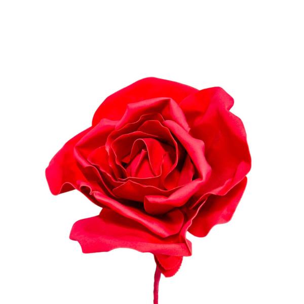 30X80CM SILICON RED ROSE WITH STEM