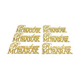 Load image into Gallery viewer, 6 Pack Gold Acrylic Ramadan Mubarak Cupcake Toppers