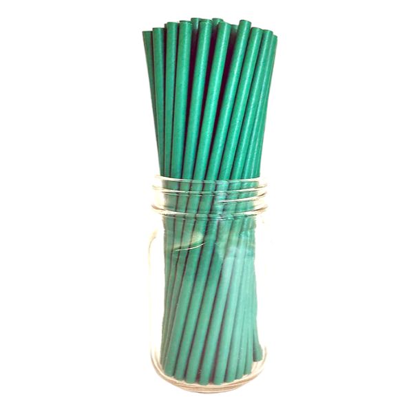 80 Pack Mint Paper Straws