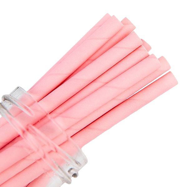25 Pack Iridescent Light Pink Straws