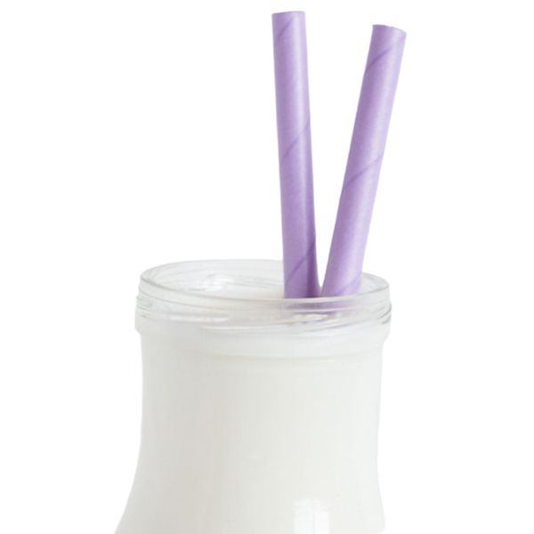 80 Pack Lilac Paper Straws