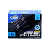 Load image into Gallery viewer, 50 Pack Black Large Powder Free Disposable Gloves
