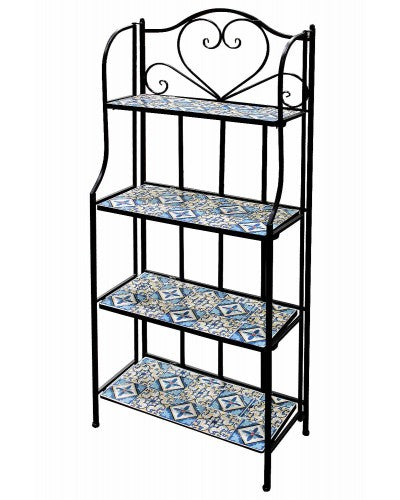 Blues Tiles Bookshelf - 57cm x 29cm x 138cm