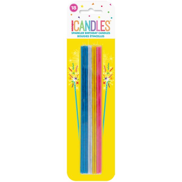 18 Pack Slim Sparkler Candles