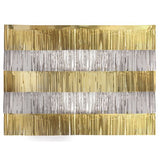 Load image into Gallery viewer, Fringed Backdrop Kit - 5 Silver &amp; Gold Foil Fringes - 30.4cm x 1.21m
