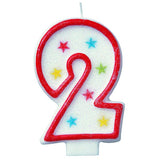 Load image into Gallery viewer, Numeral Candle With Happy Birthday Cake Topper - 2