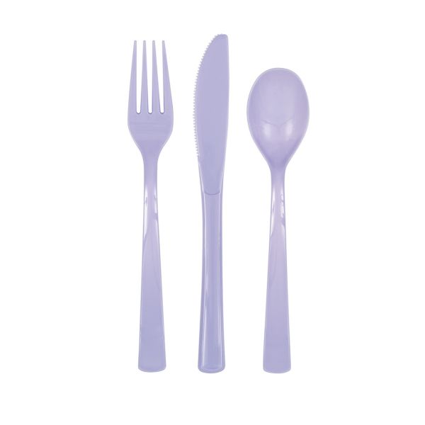 18 Pack Lavender Assorted Reusable Cutlery