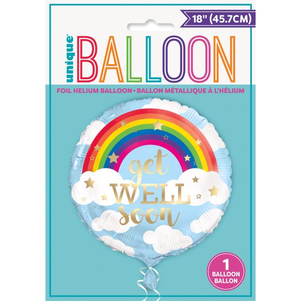 Rainbow Get Well Soon Foil Balloon - 45cm