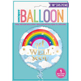 Load image into Gallery viewer, Rainbow Get Well Soon Foil Balloon - 45cm
