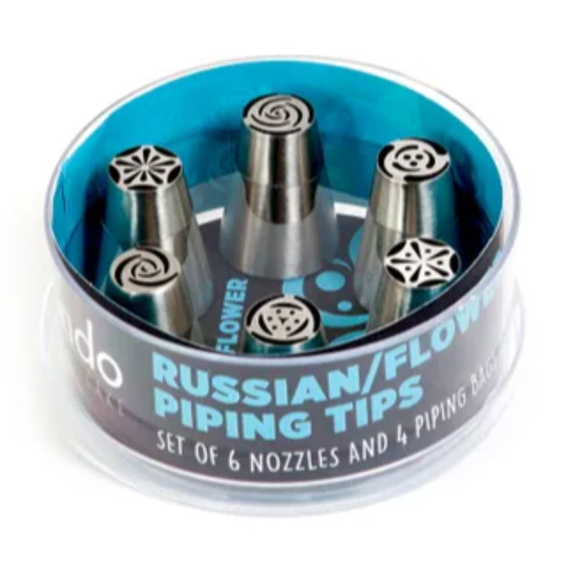 Mondo Russian / Flower Piping Tip Set - 10 Piece