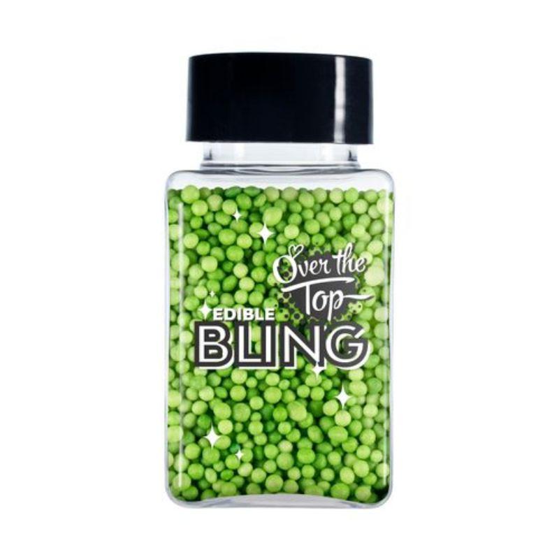 Over The Top Edible Bling Green Sprinkles - 60g