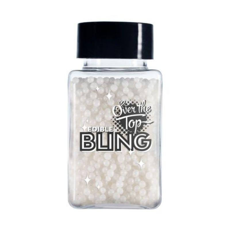 Over The Top Edible Bling White Sprinkles - 60g