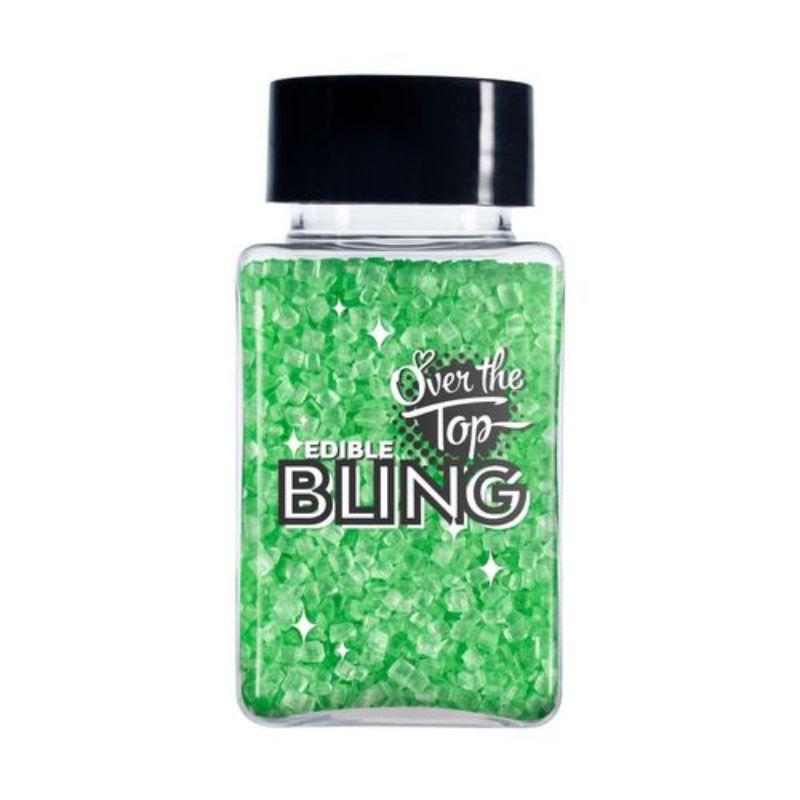 Over The Top Edible Bling Green Sanding Sugar - 80g
