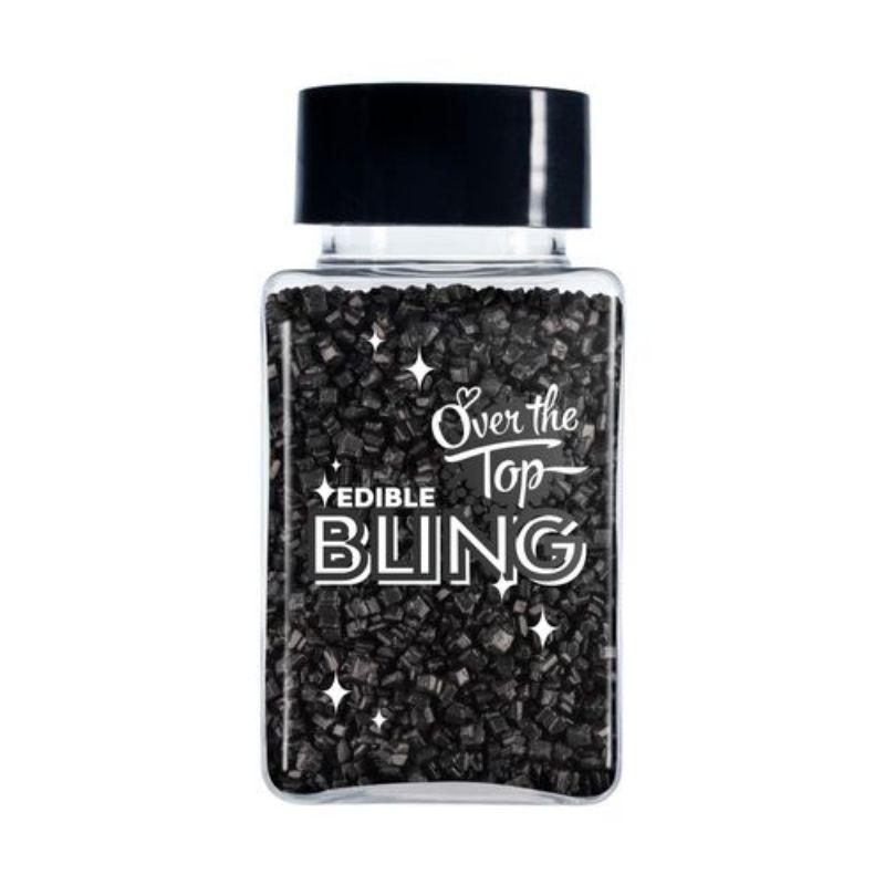Over The Top Edible Bling Black Sanding Sugar - 80g
