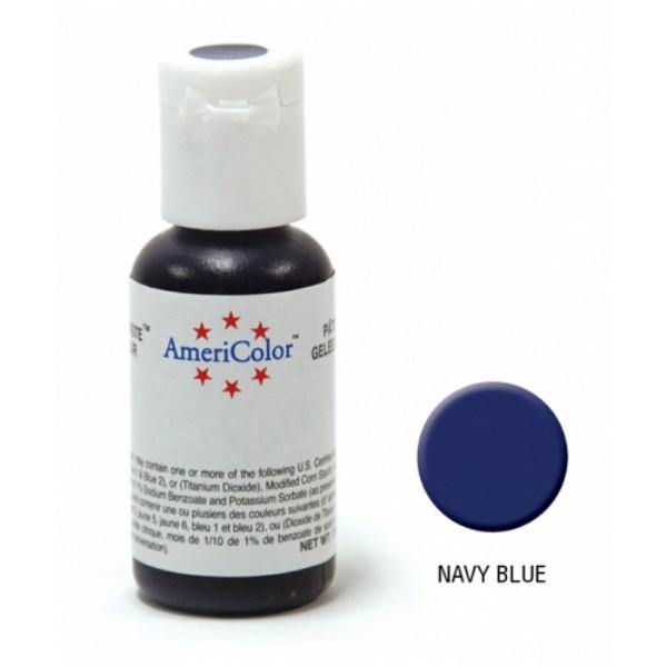 Americolor Navy Blue Food Colouring Gel Paste - The Base Warehouse