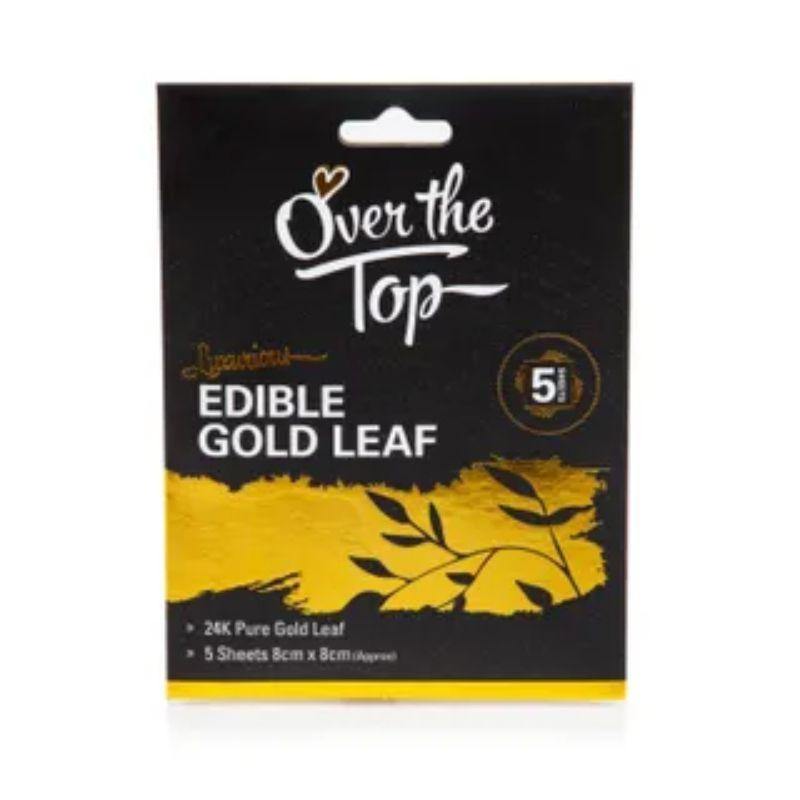Over the Top 5 Pieces 24K Gold Leaf Transfer Sheet - 8cm x 8cm - The Base Warehouse
