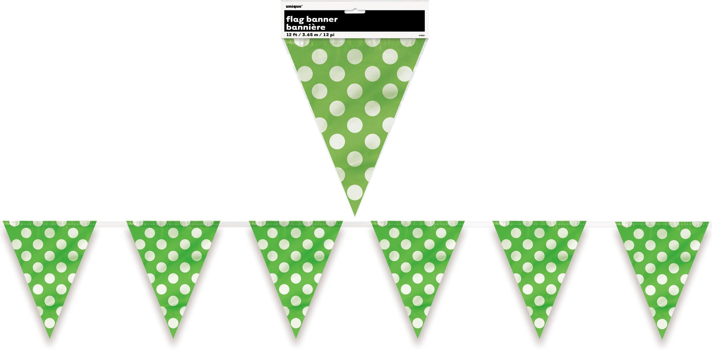 Lime Green Dots Flag Banner - 3.6m