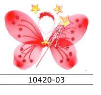 3 Piece Red Butterfly Wing Set