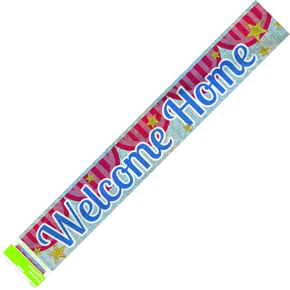 Welcome Home Prismatic Foil Banner - 2.7m