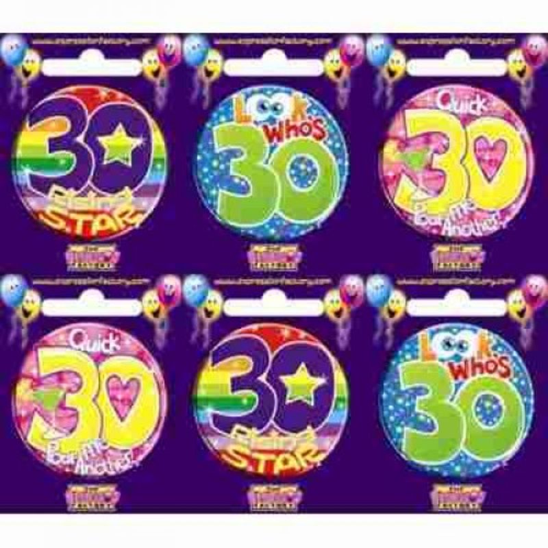 Age #30 Badges - 55mm