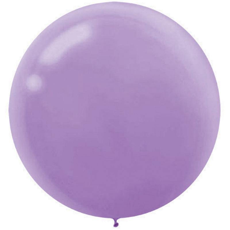 4 Pack Lavender Round Latex Balloons - The Base Warehouse