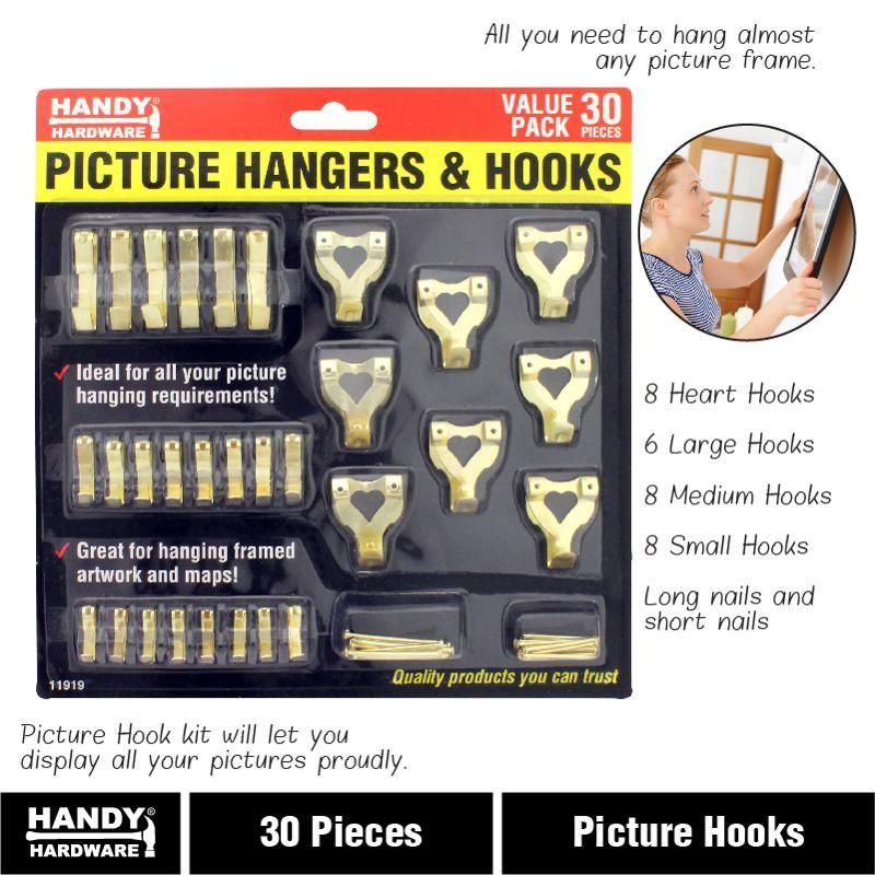 30 Piece Picture Hooks