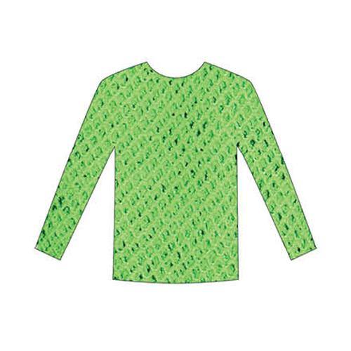 Green Long Sleeve Fishnet Top - The Base Warehouse