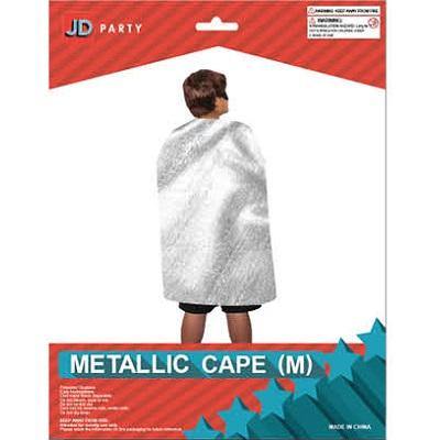 Medium Silver Metallic Cape - The Base Warehouse