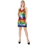 Load image into Gallery viewer, Adult Rainbow Sequin Singlet Dress