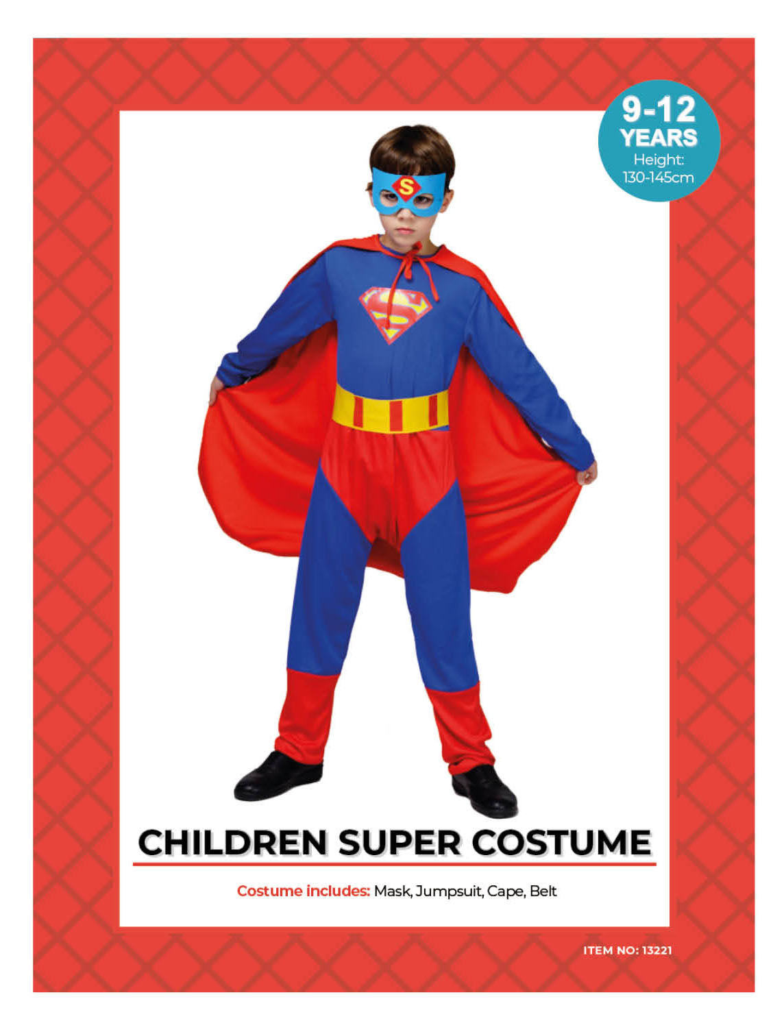 Kids Super Hero Costume - L (9-12 Years)