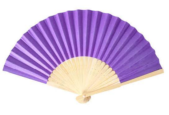 Purple Small Paper Fan - The Base Warehouse