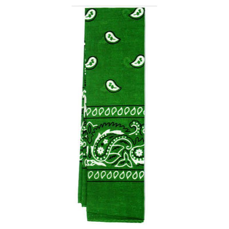 Green Cotton Paisley Bandana