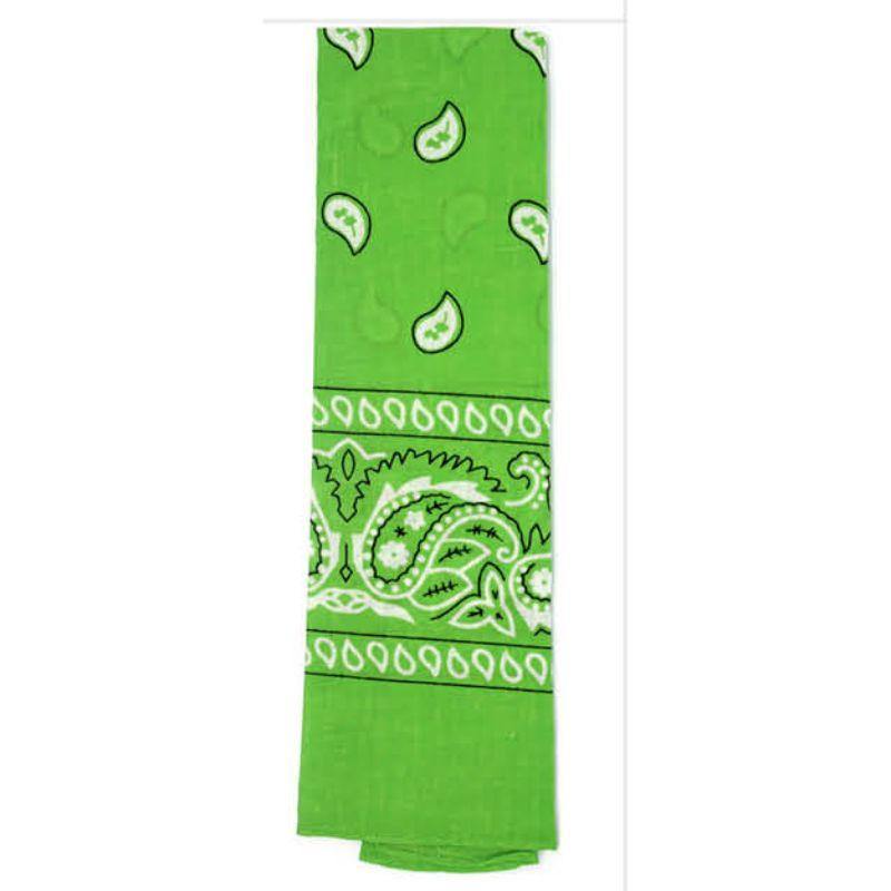 Light Green Cotton Paisley Bandana - The Base Warehouse