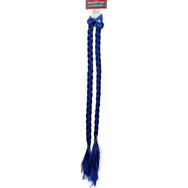 Blue Long Coloured Braided Hair Extension