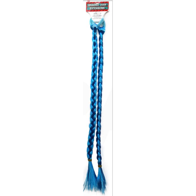 Light Blue Long Coloured Braided Hair Extension