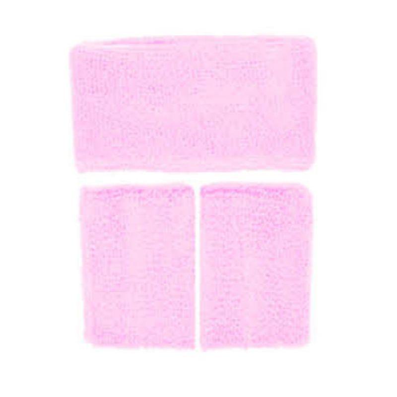 Light Pink Headband & Wristband Set - The Base Warehouse