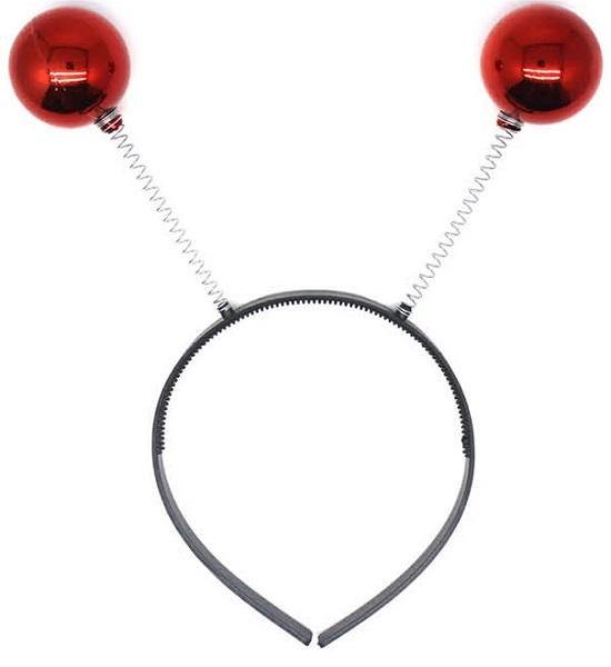 Red Metallic Ball Headband - The Base Warehouse