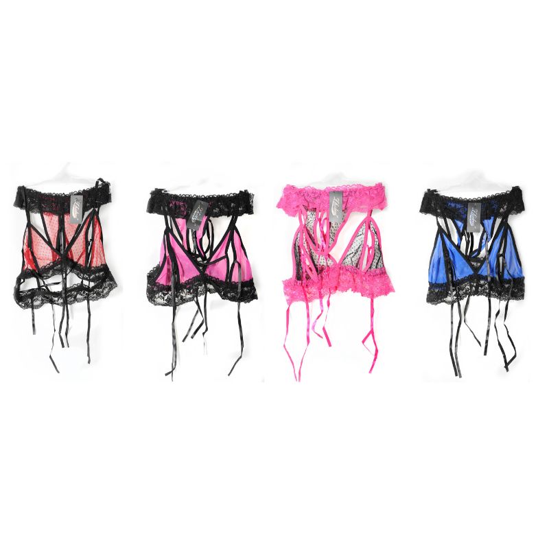 Mesh Dot Lingerie Set