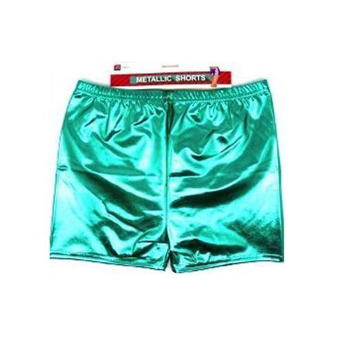 Green Metallic Shorts