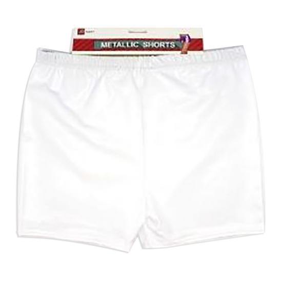 White Metallic Shorts