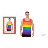 Load image into Gallery viewer, Mens Rainbow Stripe Tank Top - The Base Warehouse
