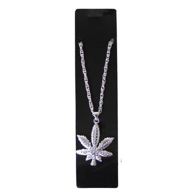 Silver Hemp Leaf Necklace - The Base Warehouse