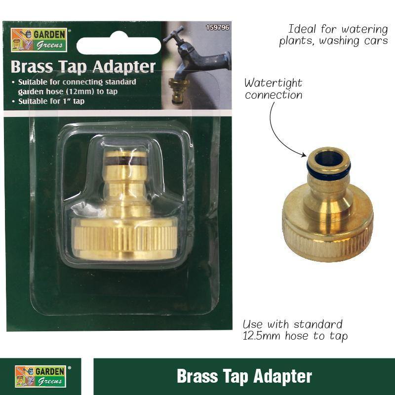 Hose Brass Tap Adapter - 12mm